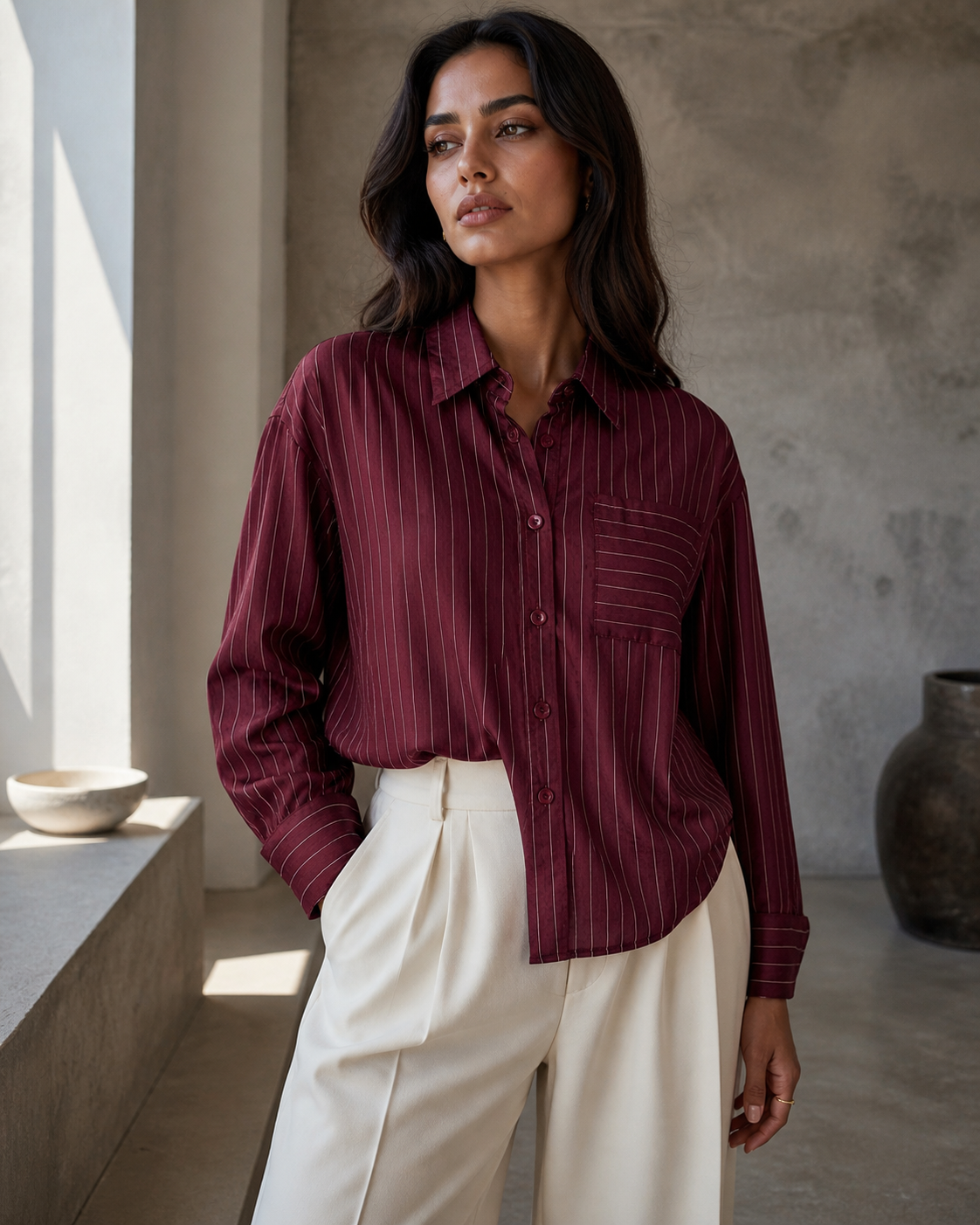 Striped Shirt Blouse