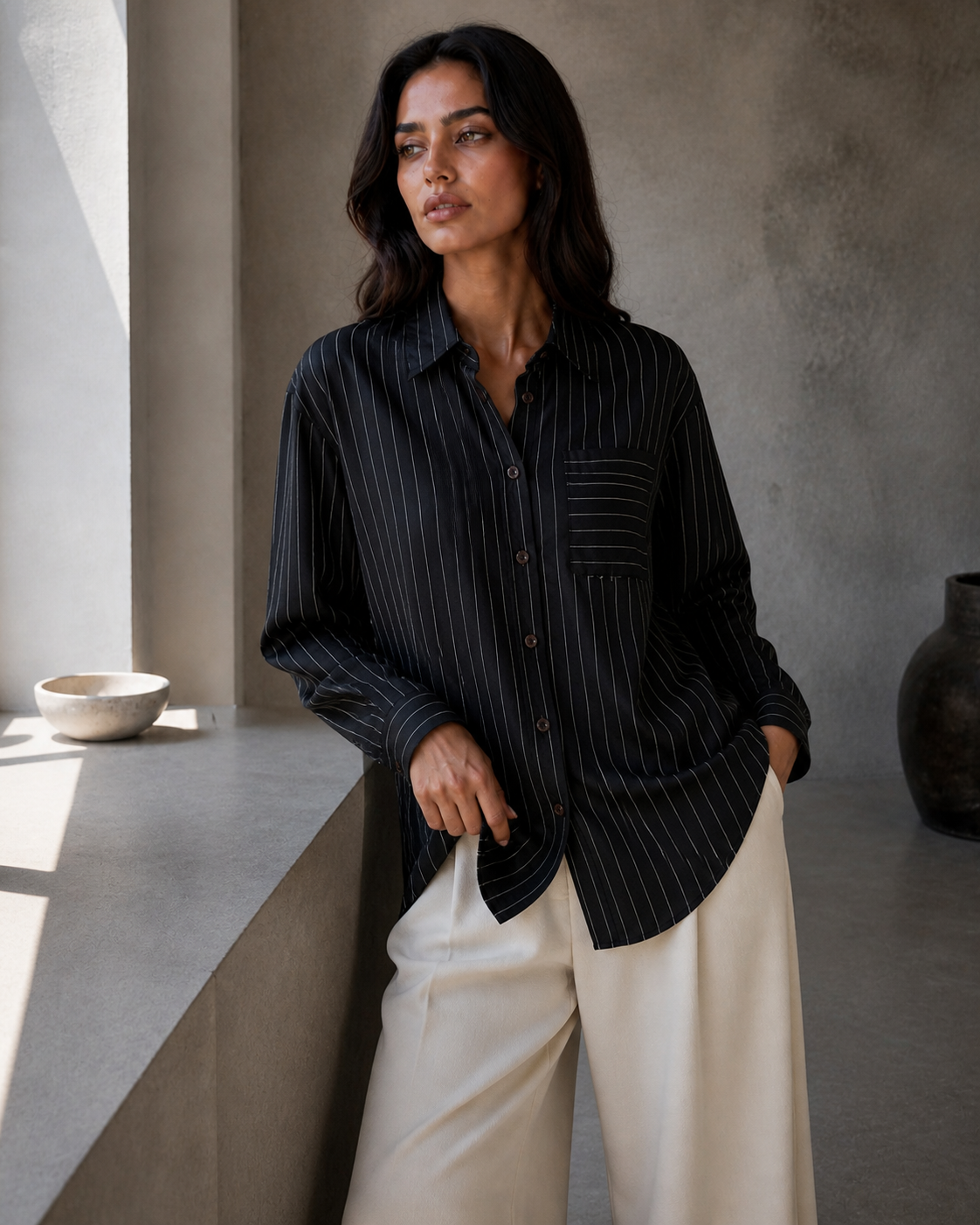 Striped Shirt Blouse