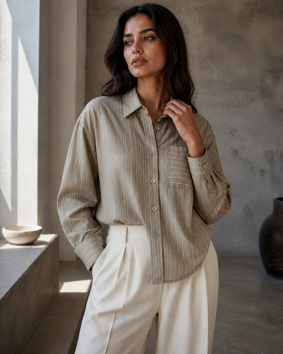 Striped Shirt Blouse