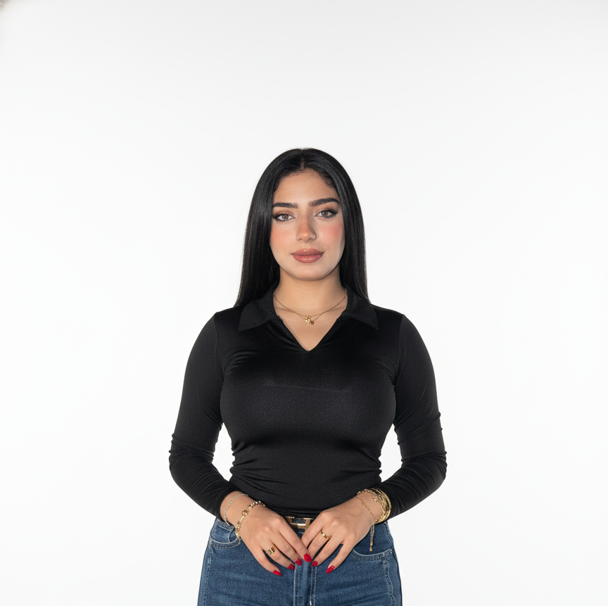 V-Neck Collar Top