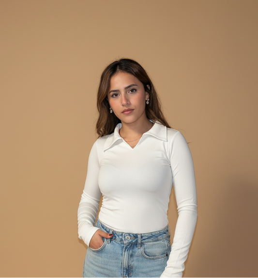 V-Neck Collar Top