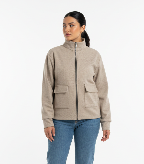 Classic Zip-Up Utility Jacket