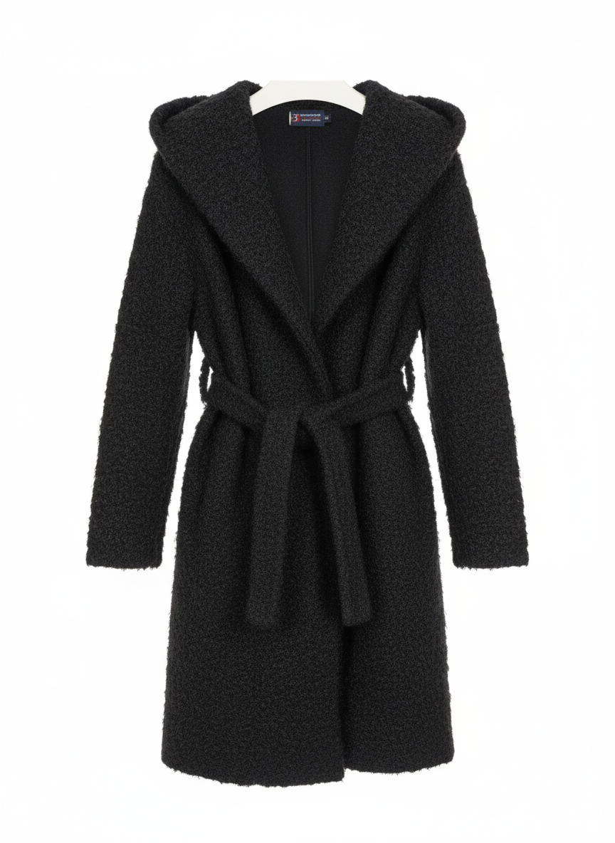 Textured Wrap Coat