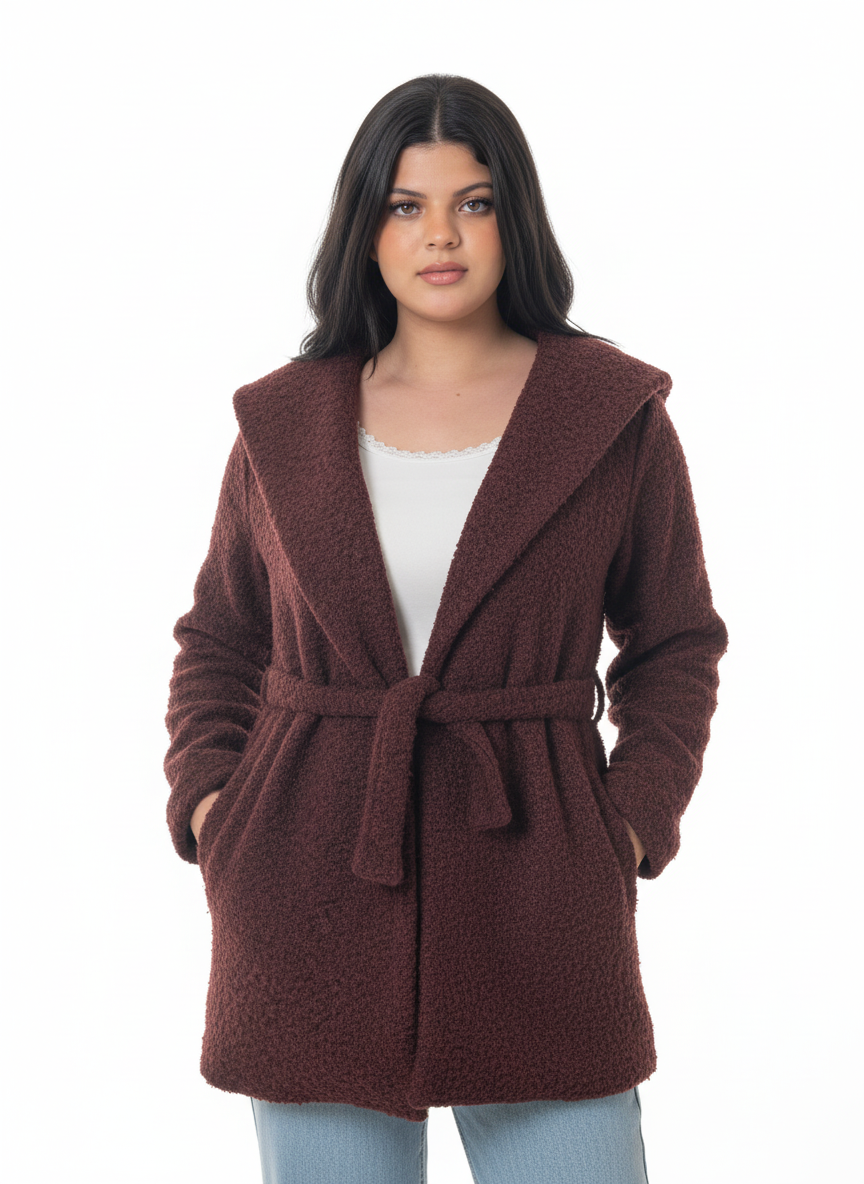 Textured Wrap Coat